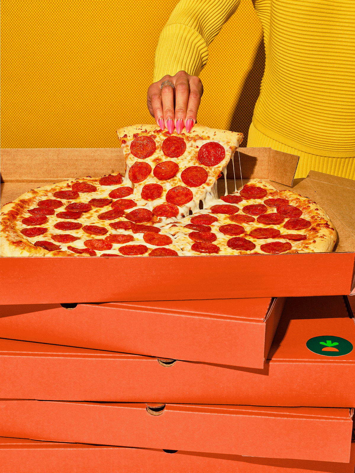 Fall Football campaign — pizza slice pull