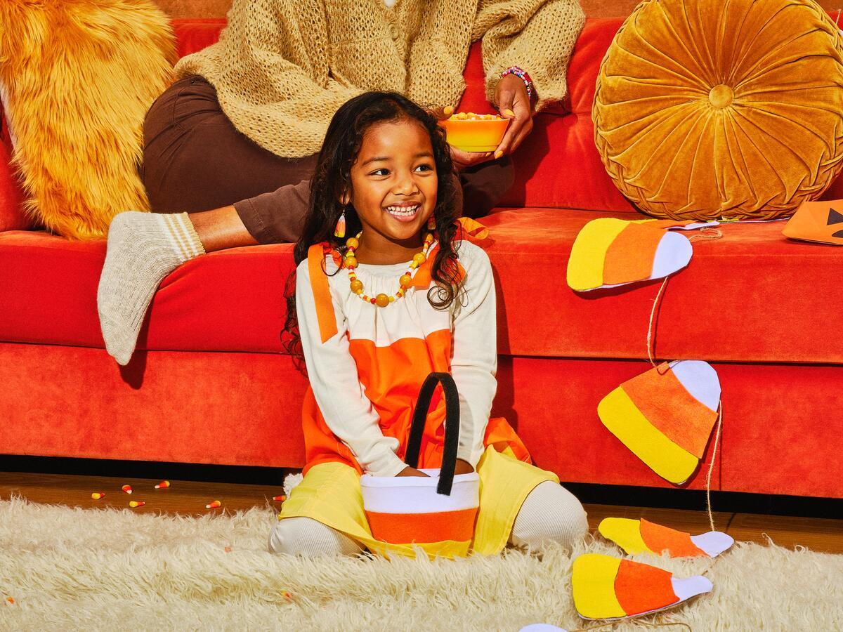 Halloween campaign — candy corn costume